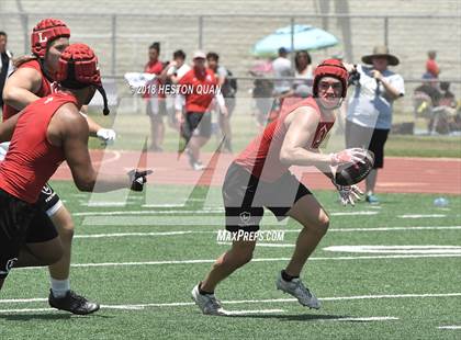 Thumbnail 2 in Orange Lutheran vs. Edison (Battle at the Beach 7-on-7) photogallery.