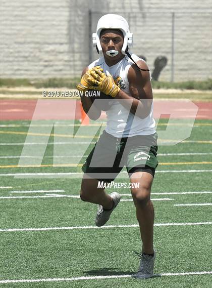 Thumbnail 1 in Orange Lutheran vs. Edison (Battle at the Beach 7-on-7) photogallery.