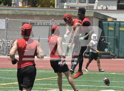 Thumbnail 1 in Orange Lutheran vs. Edison (Battle at the Beach 7-on-7) photogallery.