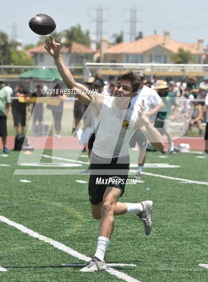 Thumbnail 2 in Orange Lutheran vs. Edison (Battle at the Beach 7-on-7) photogallery.