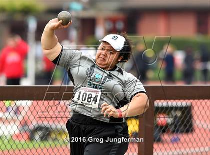 Thumbnail 3 in Stanford Invitational Girls Shot Put photogallery.