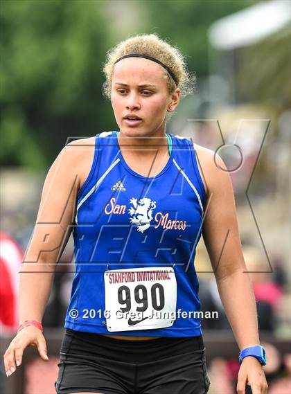 Thumbnail 3 in Stanford Invitational Girls Shot Put photogallery.