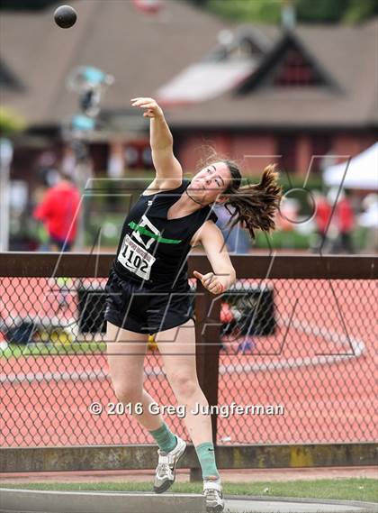 Thumbnail 3 in Stanford Invitational Girls Shot Put photogallery.