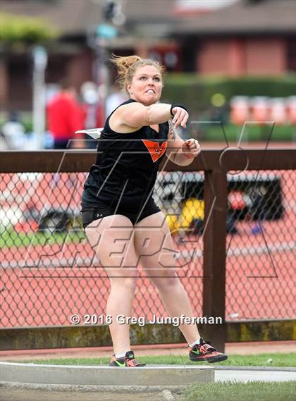 Thumbnail 1 in Stanford Invitational Girls Shot Put photogallery.