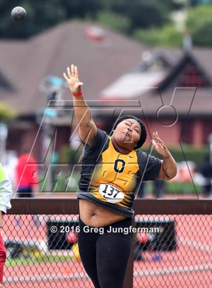 Thumbnail 1 in Stanford Invitational Girls Shot Put photogallery.