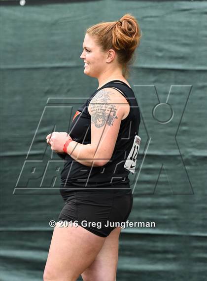 Thumbnail 3 in Stanford Invitational Girls Shot Put photogallery.