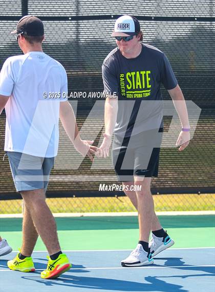 Thumbnail 2 in UIL 4A Boys Tennis (Semifinals) photogallery.