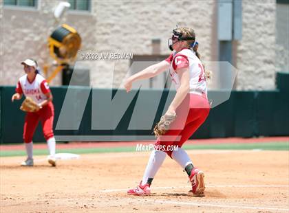 Thumbnail 3 in Hallettsville vs. Coahoma (UIL 3A Softball Final) photogallery.
