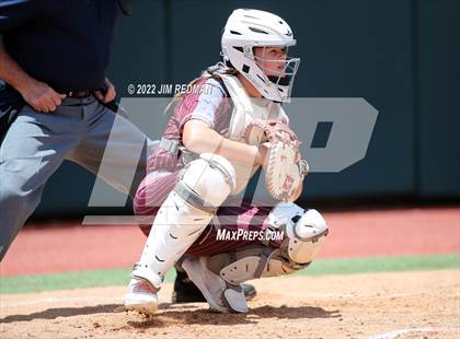 Thumbnail 3 in Hallettsville vs. Coahoma (UIL 3A Softball Final) photogallery.