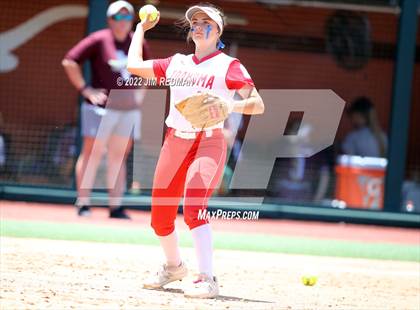 Thumbnail 3 in Hallettsville vs. Coahoma (UIL 3A Softball Final) photogallery.