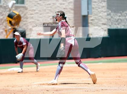 Thumbnail 3 in Hallettsville vs. Coahoma (UIL 3A Softball Final) photogallery.