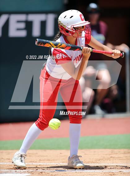 Thumbnail 1 in Hallettsville vs. Coahoma (UIL 3A Softball Final) photogallery.
