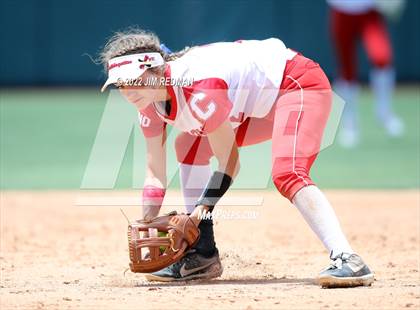 Thumbnail 3 in Hallettsville vs. Coahoma (UIL 3A Softball Final) photogallery.