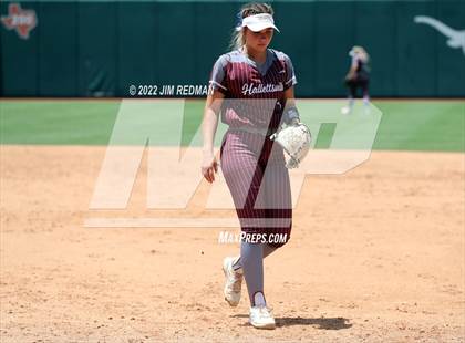 Thumbnail 3 in Hallettsville vs. Coahoma (UIL 3A Softball Final) photogallery.