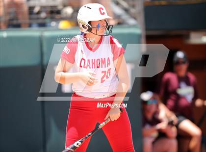 Thumbnail 3 in Hallettsville vs. Coahoma (UIL 3A Softball Final) photogallery.