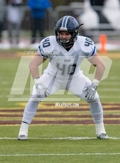 Thumbnail 3 in Lincoln-Way East vs. Loyola Academy (IHSA 8A Semifinal) photogallery.