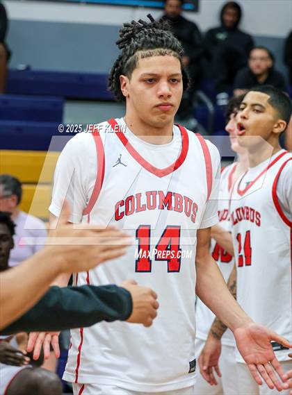 Thumbnail 2 in Columbus vs Dynamic Prep (Made Hoops - Miami Tip-Off) photogallery.