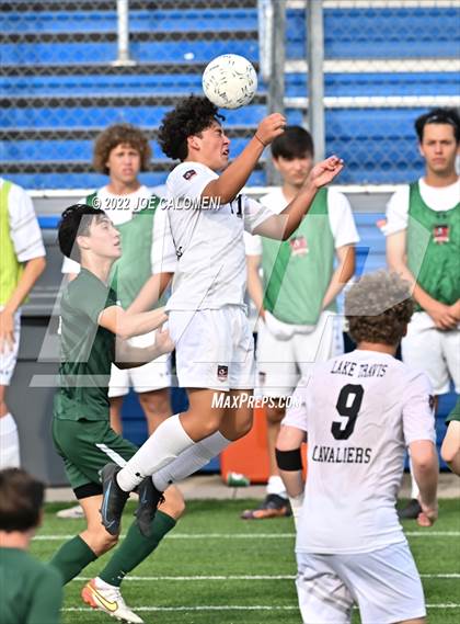 Thumbnail 1 in The Woodlands vs Lake Travis (UIL 6A Boys Soccer State Semifinal) photogallery.