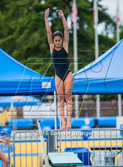 Thumbnail 3 in CIF CCS Girls Diving Championships photogallery.