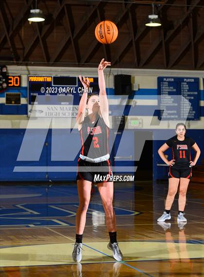 Thumbnail 1 in Maranatha vs Flintridge Sacred Heart Academy  (San Marino Tournament) photogallery.