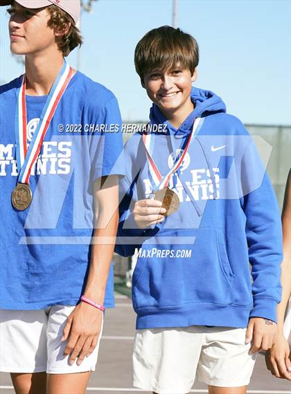 Thumbnail 2 in Alamo Heights vs Frisco Centennial (UIL 5A Team Tennis Semifinal) photogallery.