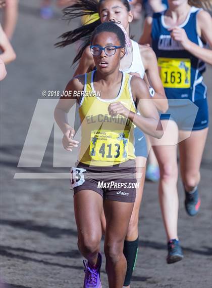 Thumbnail 2 in CIF State Cross Country Championships (Girls D1 Race) photogallery.