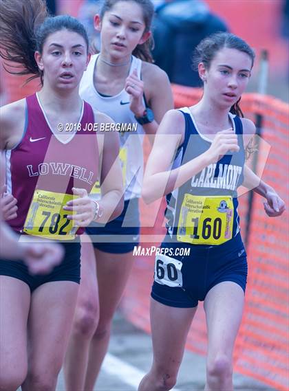 Thumbnail 1 in CIF State Cross Country Championships (Girls D1 Race) photogallery.