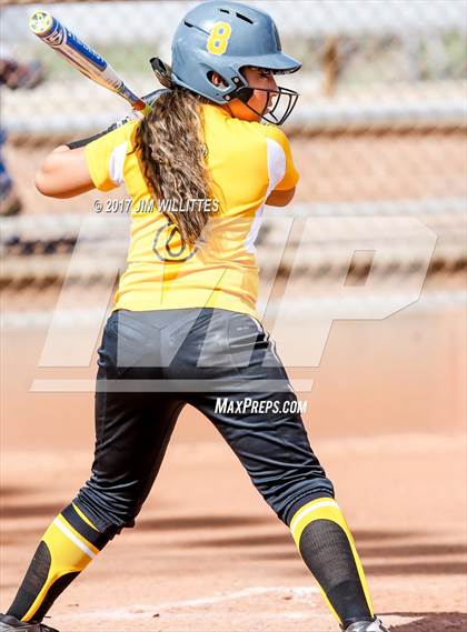 Thumbnail 2 in Marcos de Niza vs Tuba City (Chandler Prep Softball Classic)  photogallery.