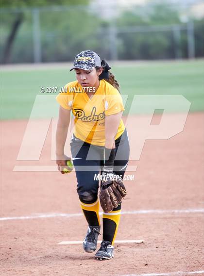 Thumbnail 2 in Marcos de Niza vs Tuba City (Chandler Prep Softball Classic)  photogallery.