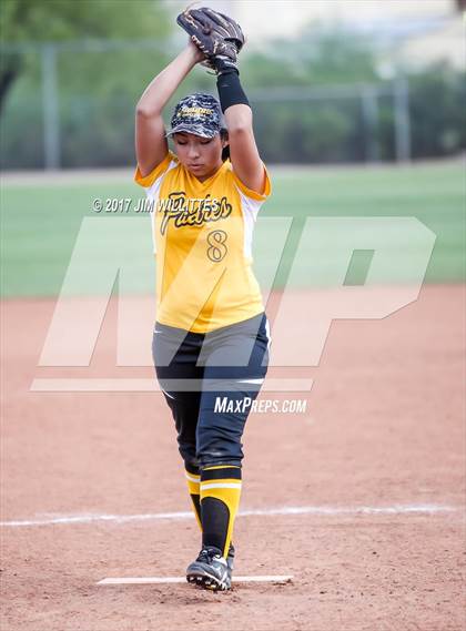 Thumbnail 1 in Marcos de Niza vs Tuba City (Chandler Prep Softball Classic)  photogallery.