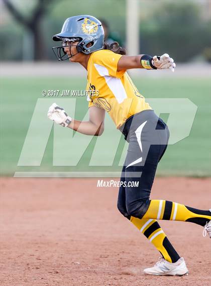 Thumbnail 2 in Marcos de Niza vs Tuba City (Chandler Prep Softball Classic)  photogallery.
