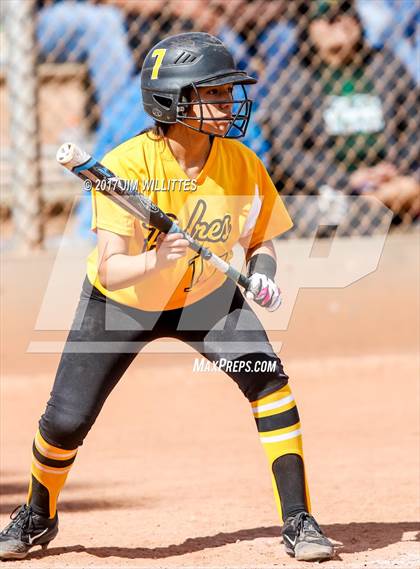 Thumbnail 3 in Marcos de Niza vs Tuba City (Chandler Prep Softball Classic)  photogallery.