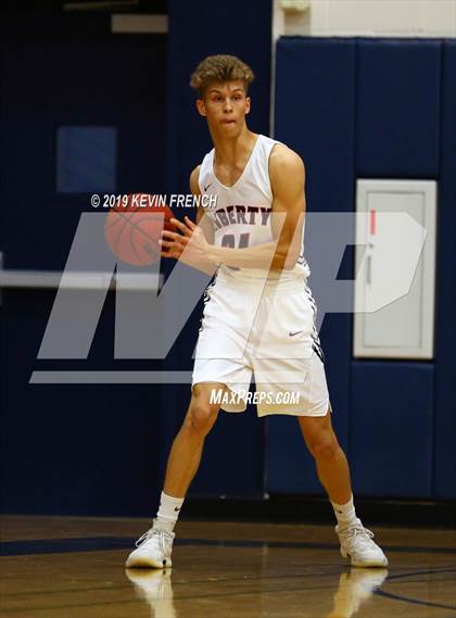 Thumbnail 2 in Cactus Shadows vs. Liberty (Sunnyslope Hoopsgiving Basketball Tournament) photogallery.