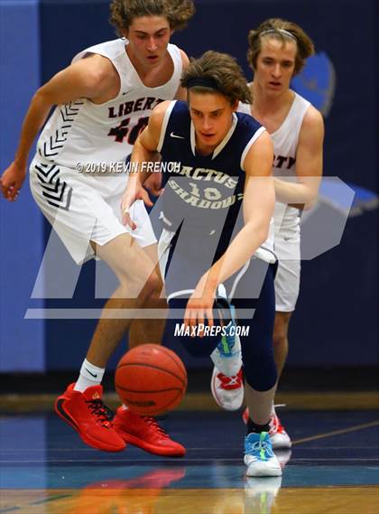 Thumbnail 3 in Cactus Shadows vs. Liberty (Sunnyslope Hoopsgiving Basketball Tournament) photogallery.
