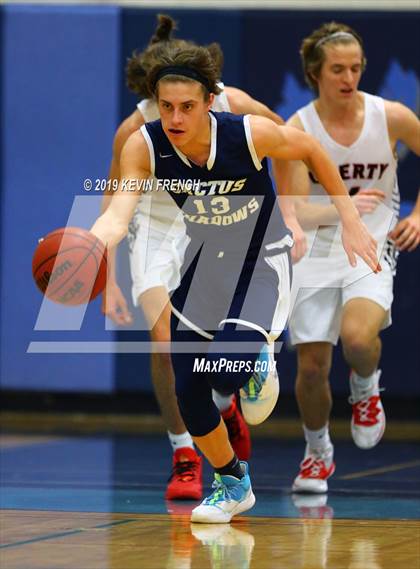 Thumbnail 1 in Cactus Shadows vs. Liberty (Sunnyslope Hoopsgiving Basketball Tournament) photogallery.