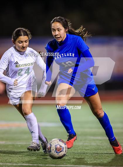Thumbnail 3 in Edison @ Westlake (CIF-SS Div-1 Quarter Final) photogallery.