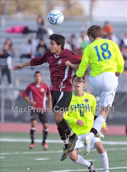 Thumbnail 2 in West Campus vs. Capital Christian (CIF SJS D5 Final) photogallery.