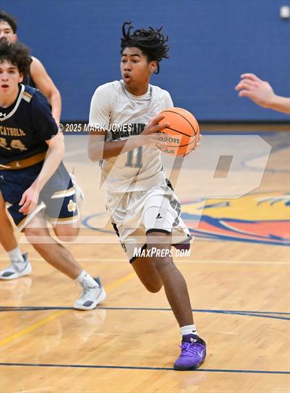 Thumbnail 2 in Yuma Catholic vs. Mountain View (Great Desert Shootout) photogallery.