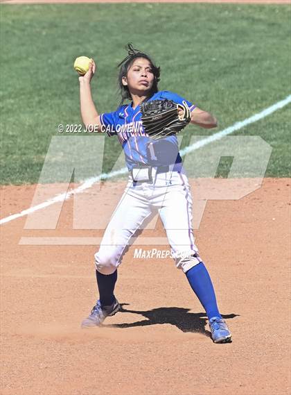 Thumbnail 2 in Uvalde vs San Antonio Memorial (Median Valley Softball Tournament) photogallery.