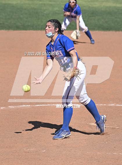 Thumbnail 2 in Uvalde vs San Antonio Memorial (Median Valley Softball Tournament) photogallery.