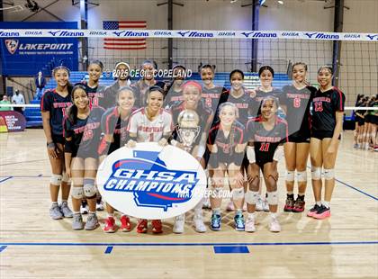 Thumbnail 3 in McIntosh vs. Woodward Academy (GHSA AAAAA State Volleyball Final) photogallery.