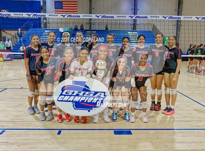 Thumbnail 1 in McIntosh vs. Woodward Academy (GHSA AAAAA State Volleyball Final) photogallery.