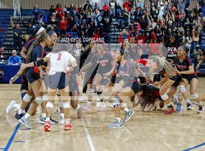Thumbnail 3 in McIntosh vs. Woodward Academy (GHSA AAAAA State Volleyball Final) photogallery.