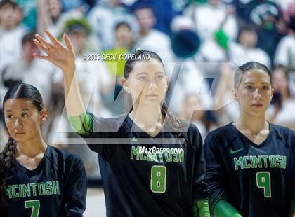 Thumbnail 3 in McIntosh vs. Woodward Academy (GHSA AAAAA State Volleyball Final) photogallery.