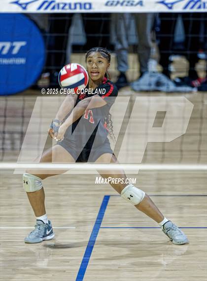 Thumbnail 1 in McIntosh vs. Woodward Academy (GHSA AAAAA State Volleyball Final) photogallery.