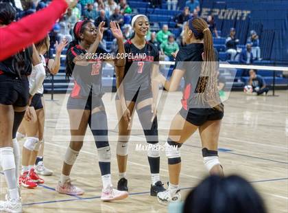 Thumbnail 3 in McIntosh vs. Woodward Academy (GHSA AAAAA State Volleyball Final) photogallery.