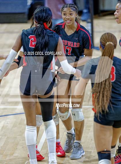 Thumbnail 3 in McIntosh vs. Woodward Academy (GHSA AAAAA State Volleyball Final) photogallery.