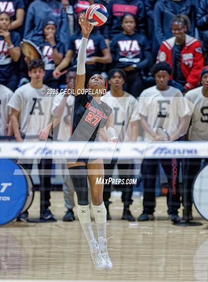 Thumbnail 1 in McIntosh vs. Woodward Academy (GHSA AAAAA State Volleyball Final) photogallery.
