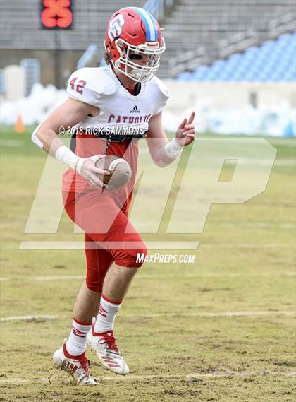 Thumbnail 1 in Charlotte Catholic vs. Jacksonville (NCHSAA 3A Championship) photogallery.