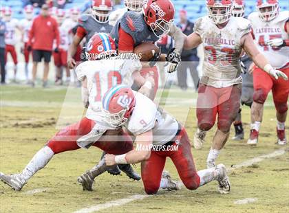 Thumbnail 1 in Charlotte Catholic vs. Jacksonville (NCHSAA 3A Championship) photogallery.